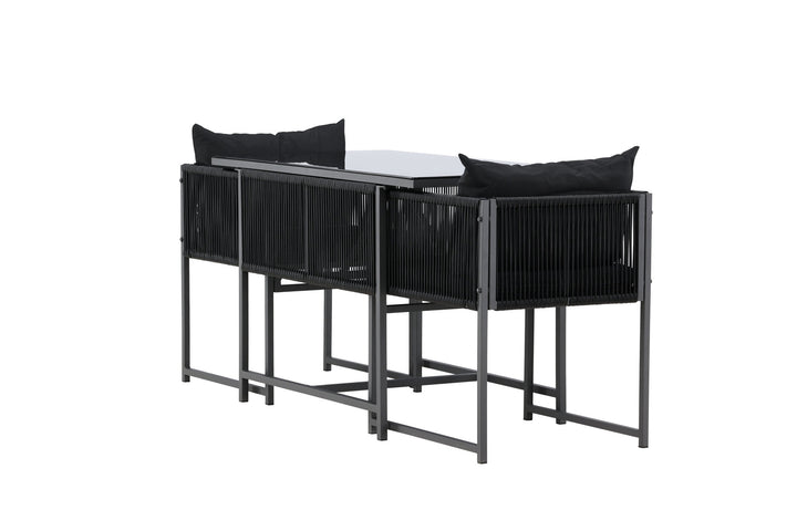 Venture Home Noto Balcony Set - Black / Black