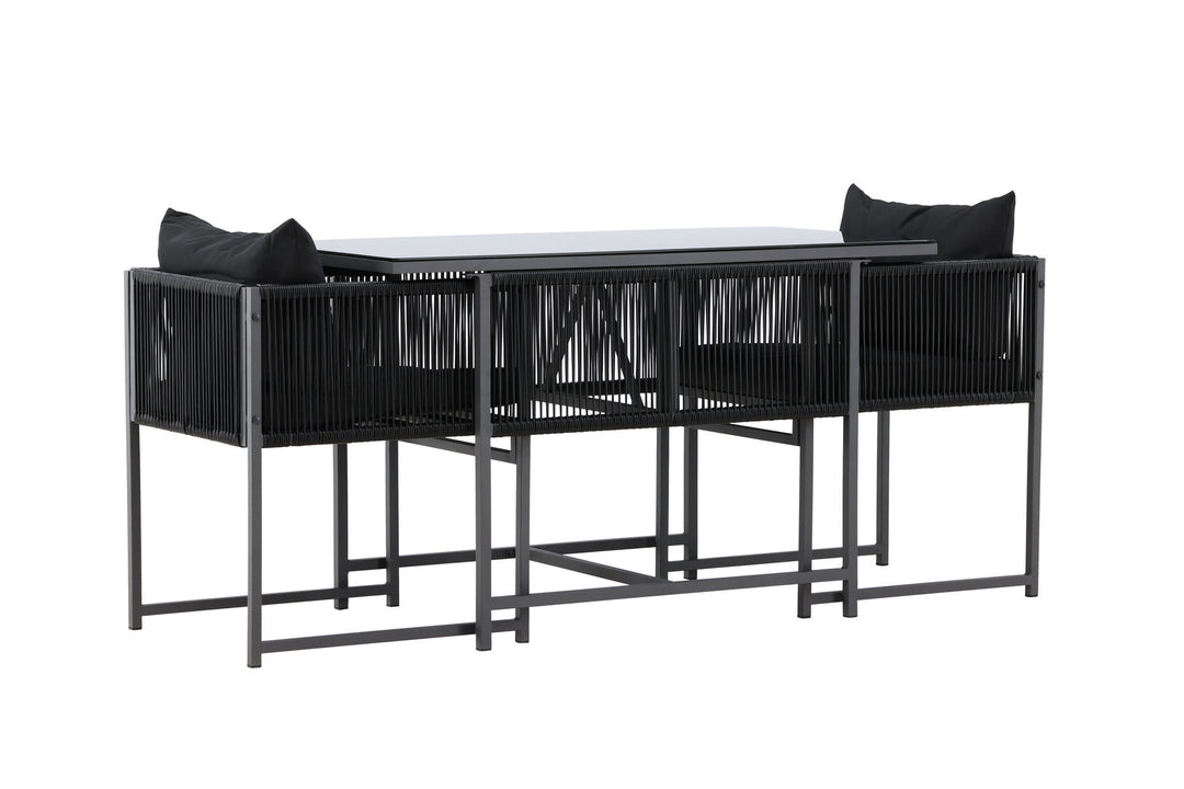 Venture Home Noto Balcony Set - Black / Black