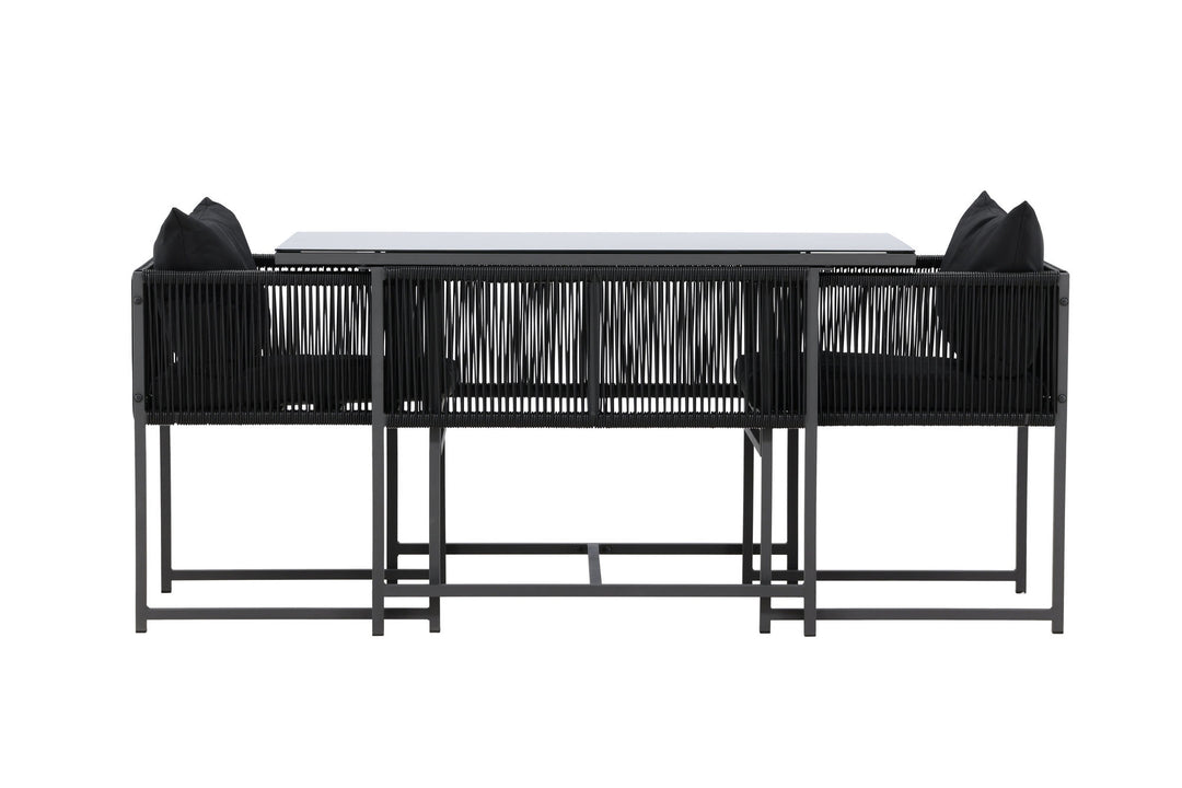Venture Home Noto Balcony Set - Black / Black