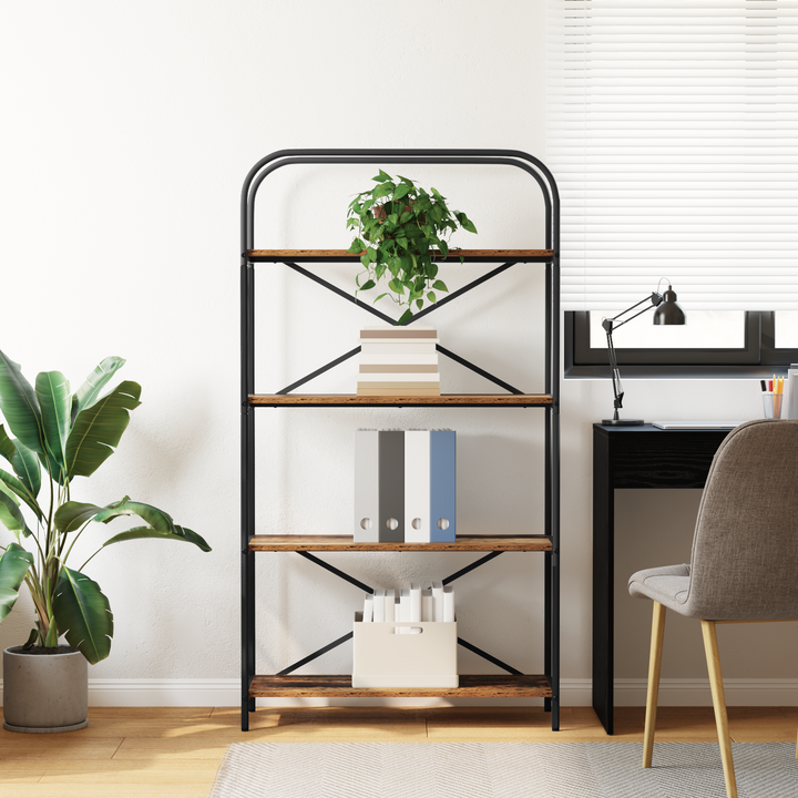 Bogreol Gammelt træ 80 x 30 x 146 cm Konstrueret træ