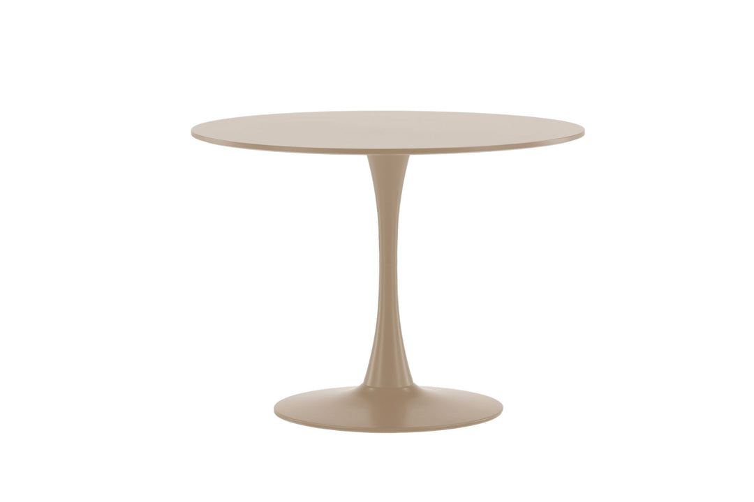 Venture Home Glade Round Dining Table φ100x75 cm - Steel Frame / MDF Beige Painting
