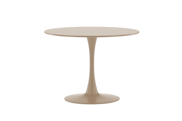 Venture Home Glade Round Dining Table φ100x75 cm - Steel Frame / MDF Beige Painting