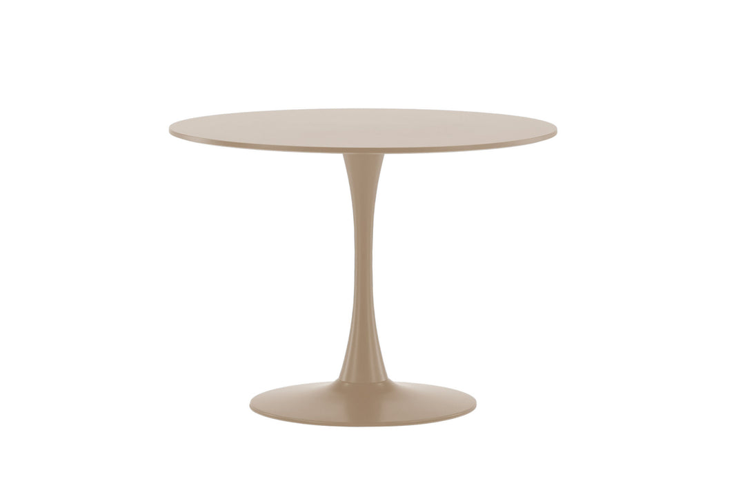 Venture Home Glade Round Dining Table φ100x75 cm - Steel Frame / MDF Beige Painting