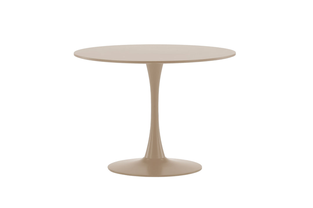 Venture Home Glade Round Dining Table φ100x75 cm - Steel Frame / MDF Beige Painting