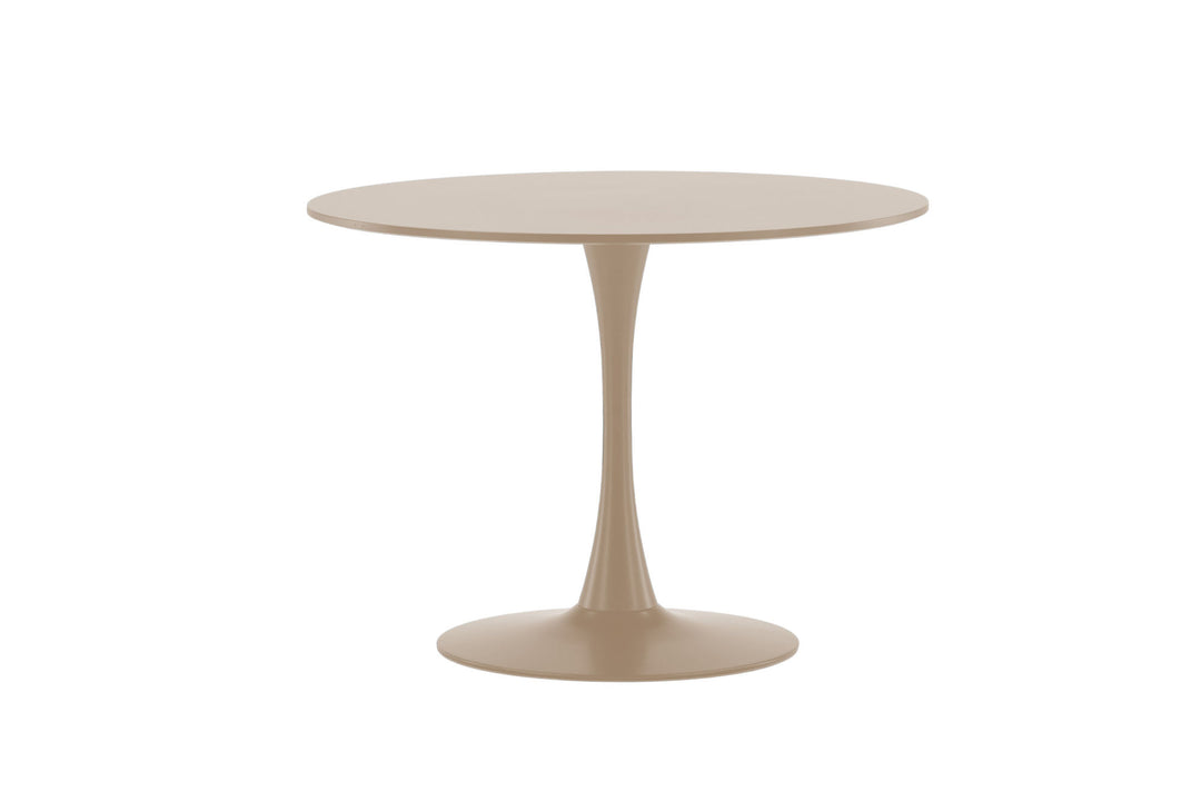 Venture Home Glade Round Dining Table φ100x75 cm - Steel Frame / MDF Beige Painting