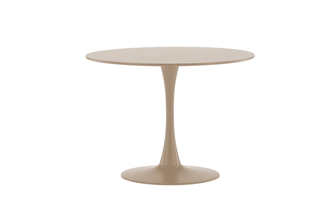 Venture Home Glade Round Dining Table φ100x75 cm - Steel Frame / MDF Beige Painting