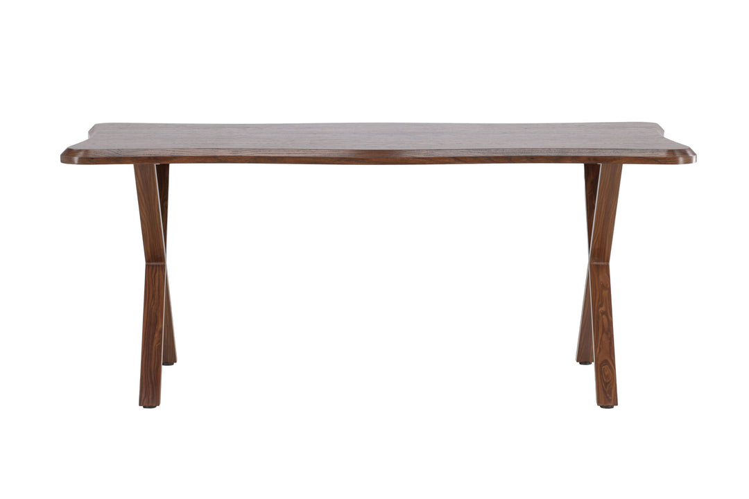 Venture Home Fiona Dining Table 180x90x75 cm - MDF with Walnut 3D Paper