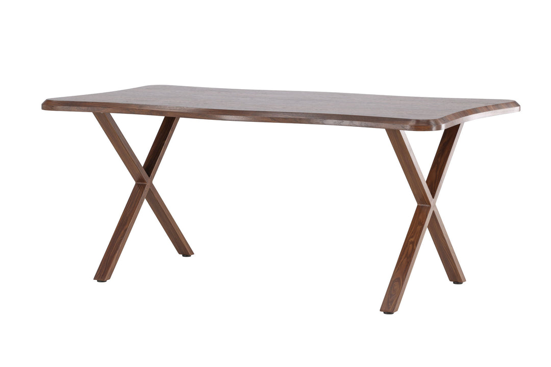 Venture Home Fiona Dining Table 180x90x75 cm - MDF with Walnut 3D Paper