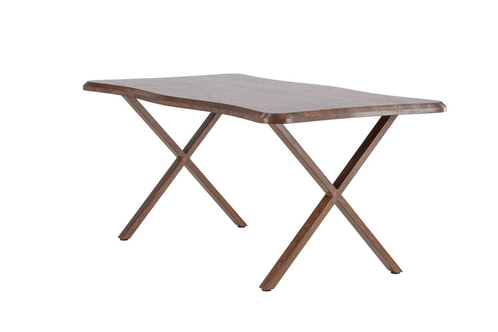 Venture Home Fiona Dining Table 180x90x75 cm - MDF with Walnut 3D Paper