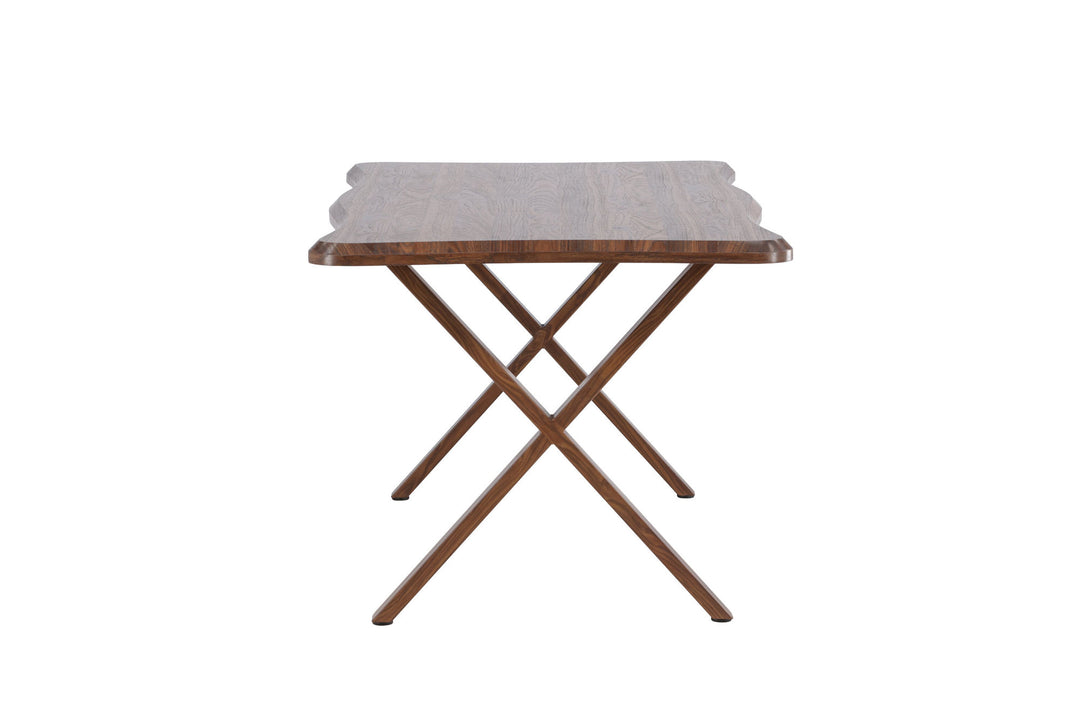 Venture Home Fiona Dining Table 180x90x75 cm - MDF with Walnut 3D Paper