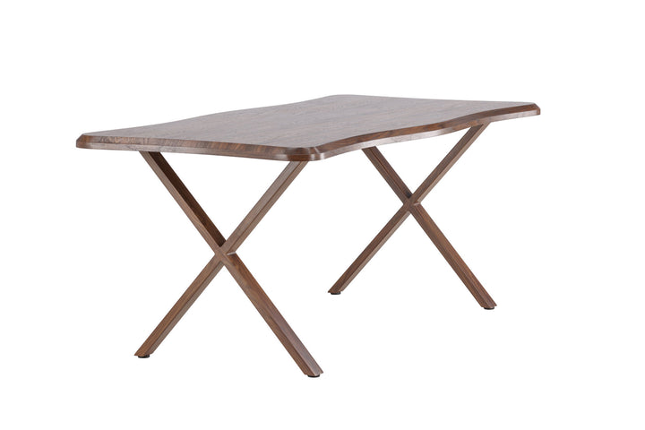 Venture Home Fiona Dining Table 180x90x75 cm - MDF with Walnut 3D Paper