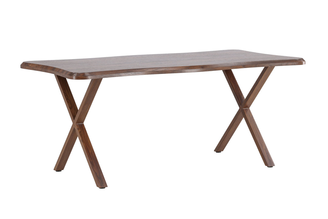 Venture Home Fiona Dining Table 180x90x75 cm - MDF with Walnut 3D Paper