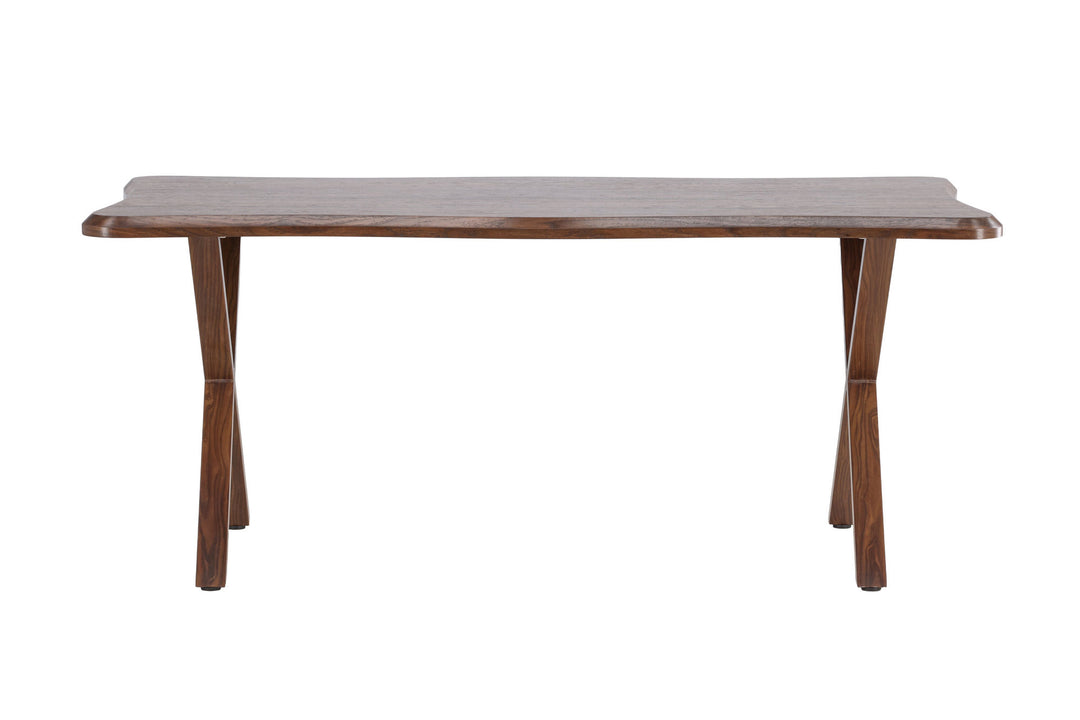 Venture Home Fiona Dining Table 180x90x75 cm - MDF with Walnut 3D Paper