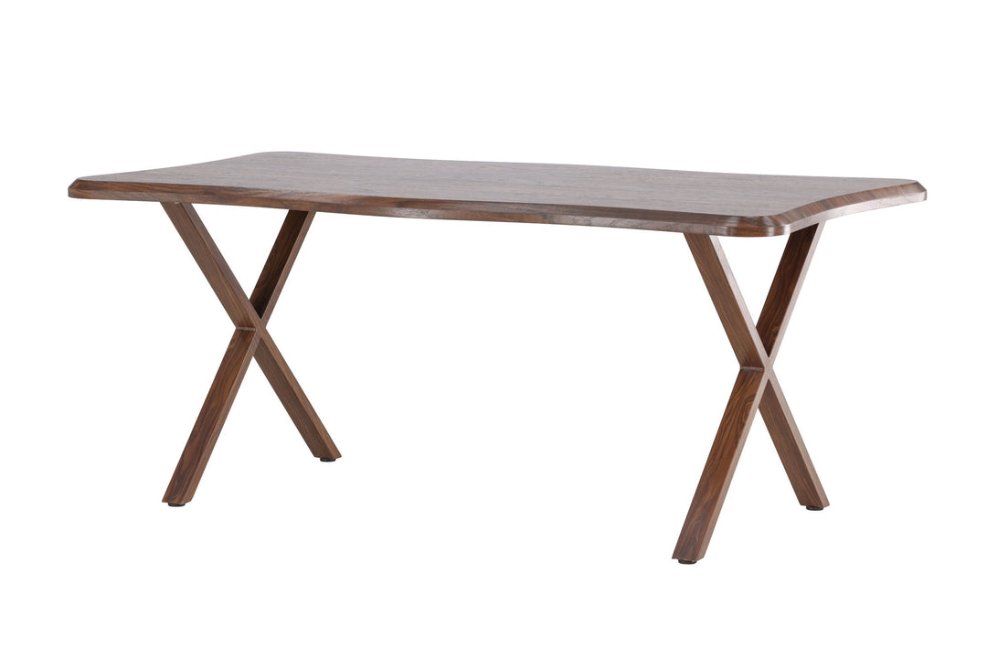 Venture Home Fiona Dining Table 180x90x75 cm - MDF with Walnut 3D Paper
