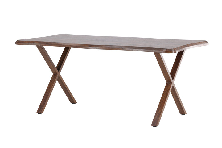 Venture Home Fiona Dining Table 180x90x75 cm - MDF with Walnut 3D Paper