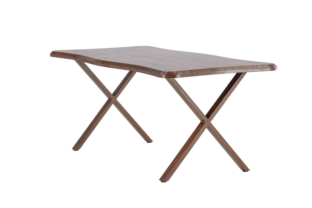 Venture Home Fiona Dining Table 180x90x75 cm - MDF with Walnut 3D Paper