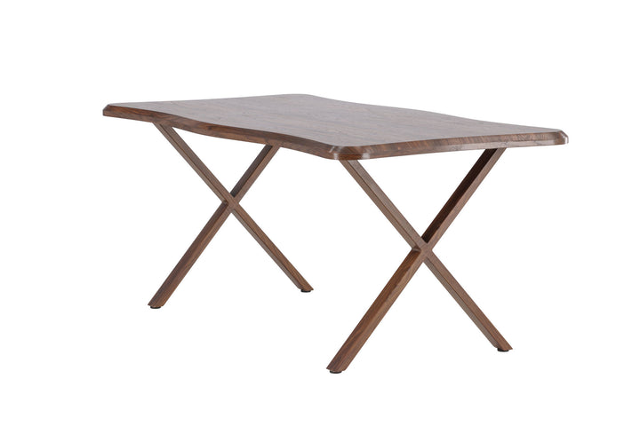 Venture Home Fiona Dining Table 180x90x75 cm - MDF with Walnut 3D Paper