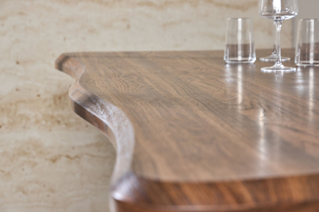 Venture Home Fiona Dining Table 180x90x75 cm - MDF with Walnut 3D Paper