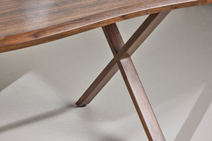 Venture Home Fiona Dining Table 180x90x75 cm - MDF with Walnut 3D Paper