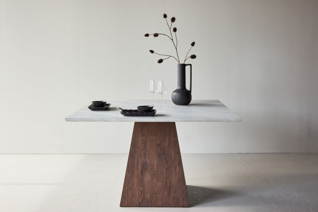 Venture Home Cael Square Dining Table 120x120x75 cm - MDF 3D Paper Mocca / Stonelook