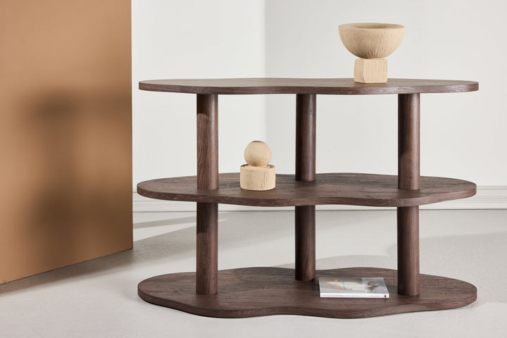 Vind Moln Shelf 120x45x75 cm - MDF with Mocca 3D Paper