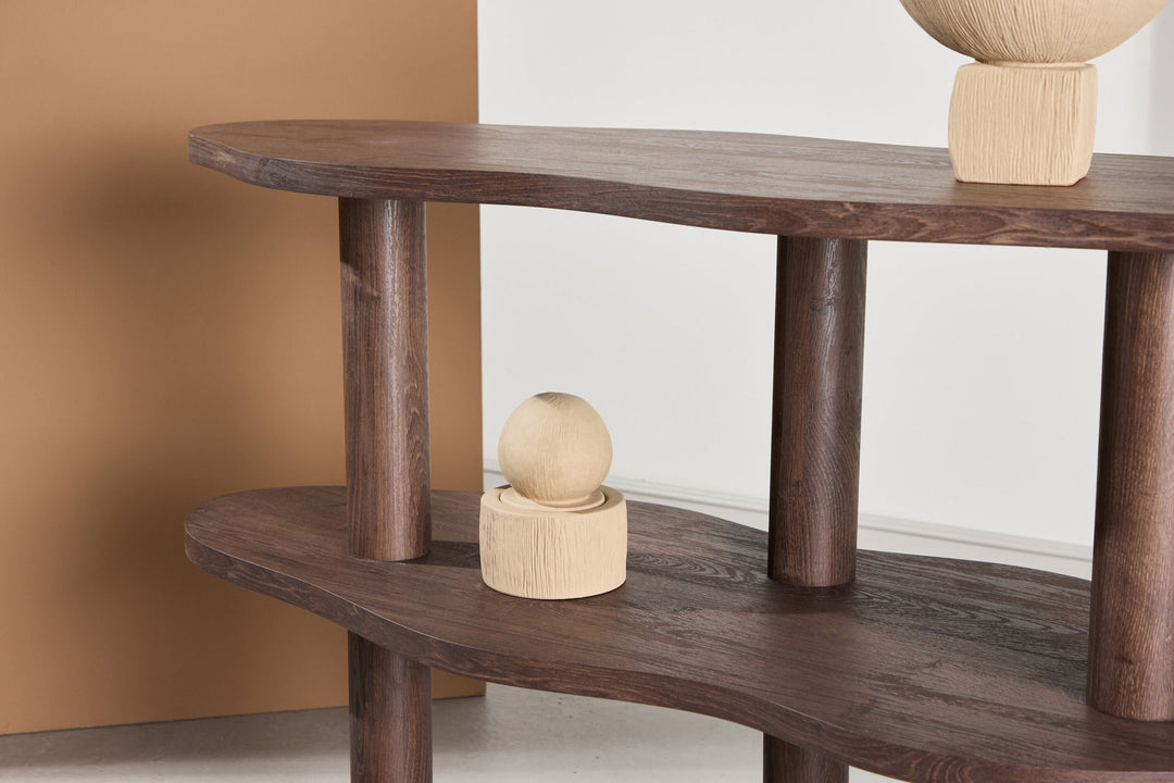 Vind Moln Shelf 120x45x75 cm - MDF with Mocca 3D Paper