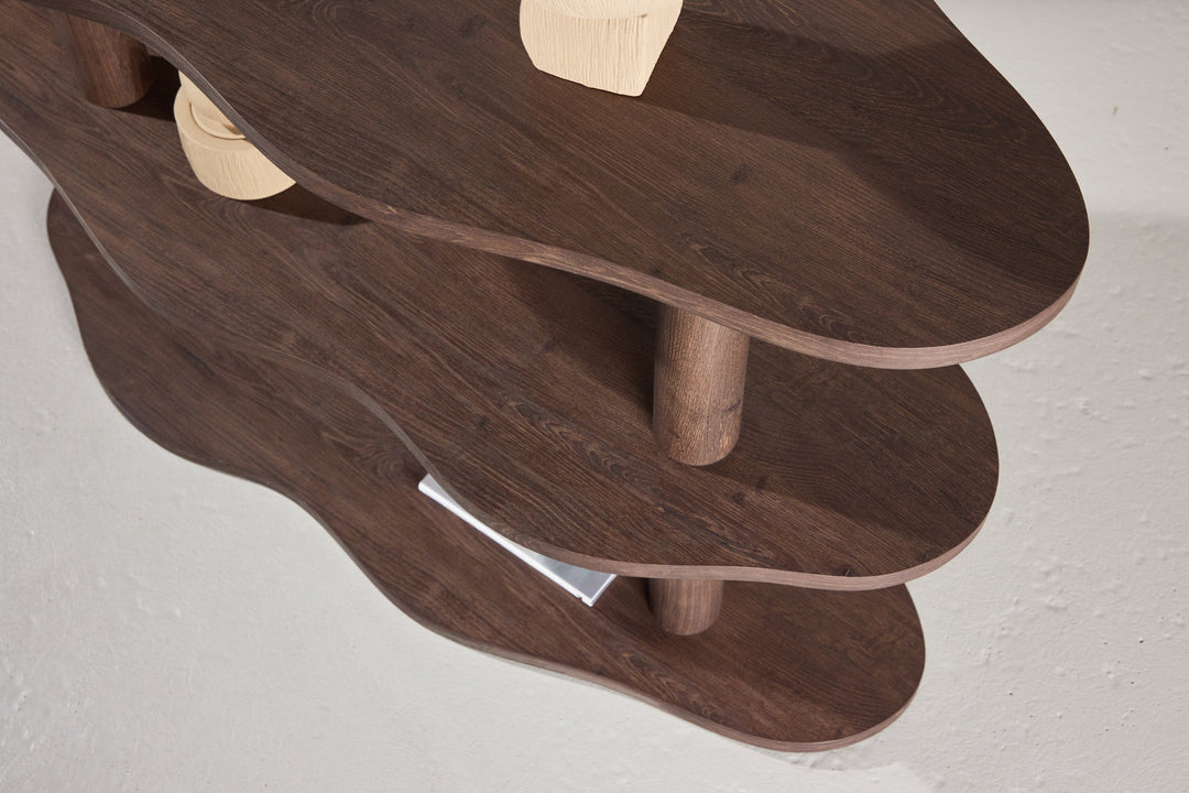 Vind Moln Shelf 120x45x75 cm - MDF with Mocca 3D Paper