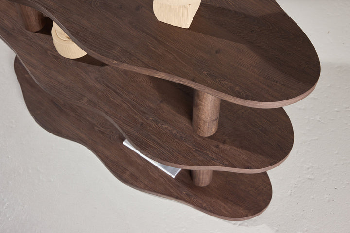 Vind Moln Shelf 120x45x75 cm - MDF with Mocca 3D Paper