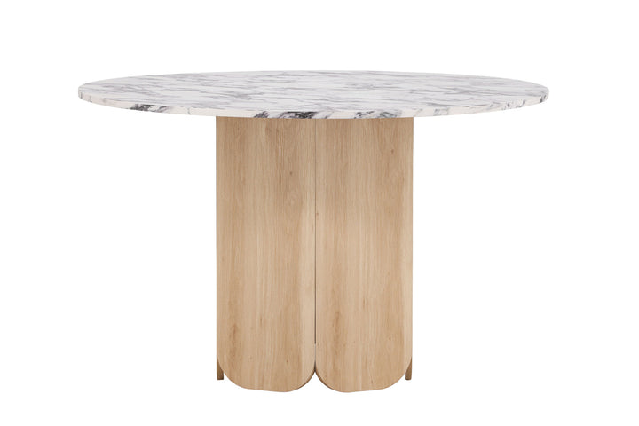 Venture Home Tekla Round Dining Table ø120x75 cm - MDF with Nature 3D Paper /  Calacattalook