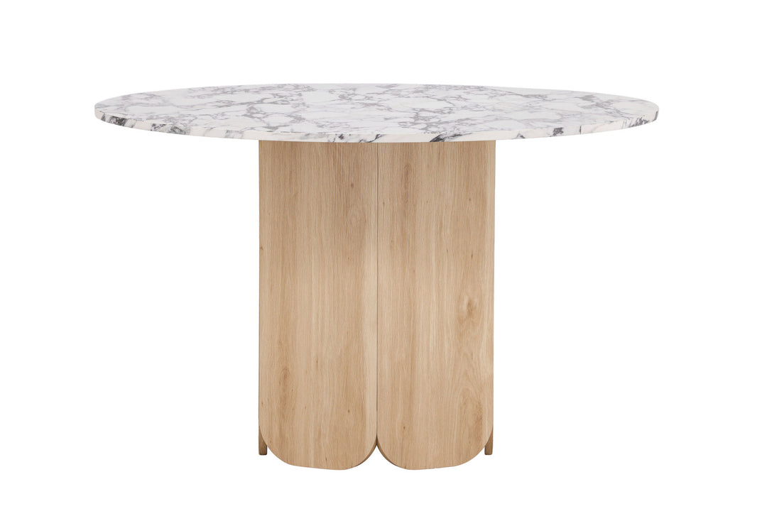 Venture Home Tekla Round Dining Table ø120x75 cm - MDF with Nature 3D Paper /  Calacattalook