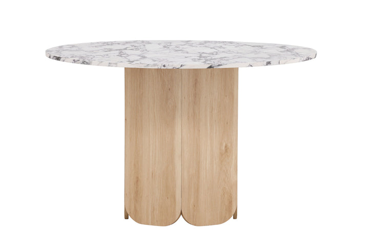 Venture Home Tekla Round Dining Table ø120x75 cm - MDF with Nature 3D Paper /  Calacattalook