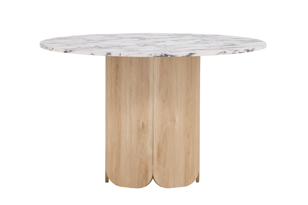 Venture Home Tekla Round Dining Table ø120x75 cm - MDF with Nature 3D Paper /  Calacattalook