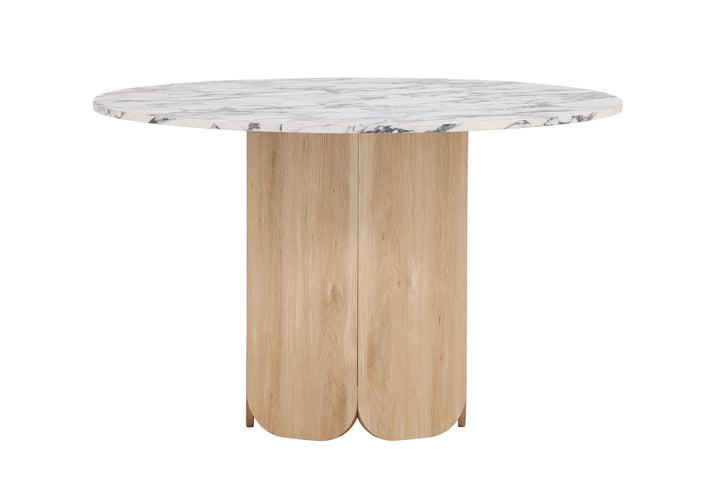 Venture Home Tekla Round Dining Table ø120x75 cm - MDF with Nature 3D Paper /  Calacattalook