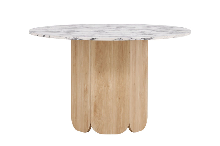 Venture Home Tekla Round Dining Table ø120x75 cm - MDF with Nature 3D Paper /  Calacattalook