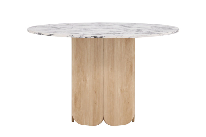Venture Home Tekla Round Dining Table ø120x75 cm - MDF with Nature 3D Paper /  Calacattalook