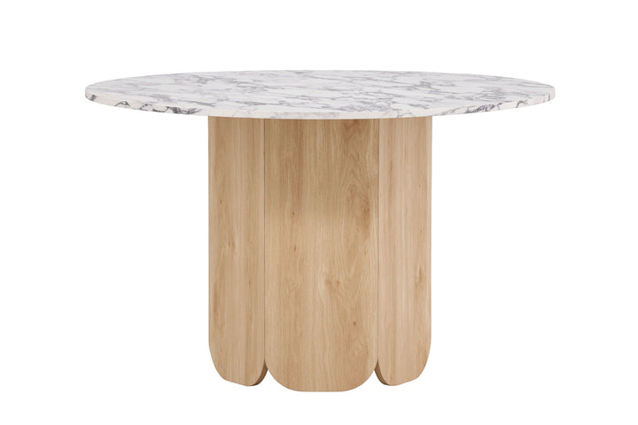 Venture Home Tekla Round Dining Table ø120x75 cm - MDF with Nature 3D Paper /  Calacattalook