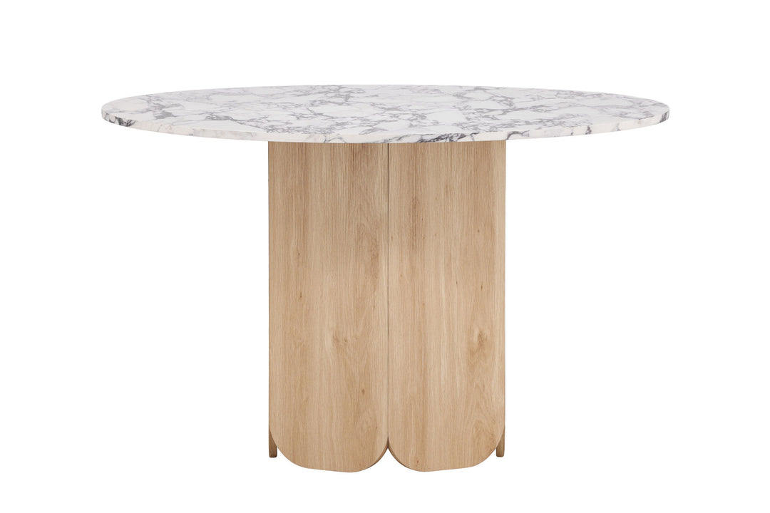 Venture Home Tekla Round Dining Table ø120x75 cm - MDF with Nature 3D Paper /  Calacattalook