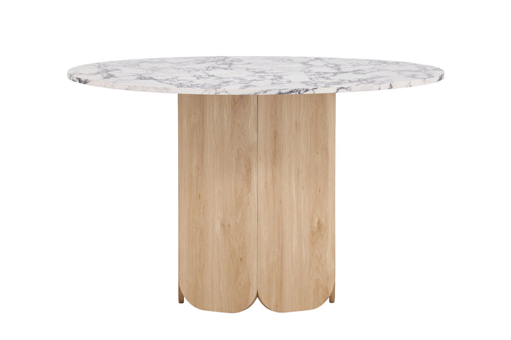 Venture Home Tekla Round Dining Table ø120x75 cm - MDF with Nature 3D Paper /  Calacattalook