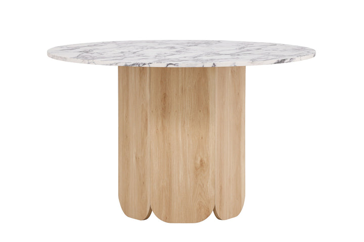 Venture Home Tekla Round Dining Table ø120x75 cm - MDF with Nature 3D Paper /  Calacattalook