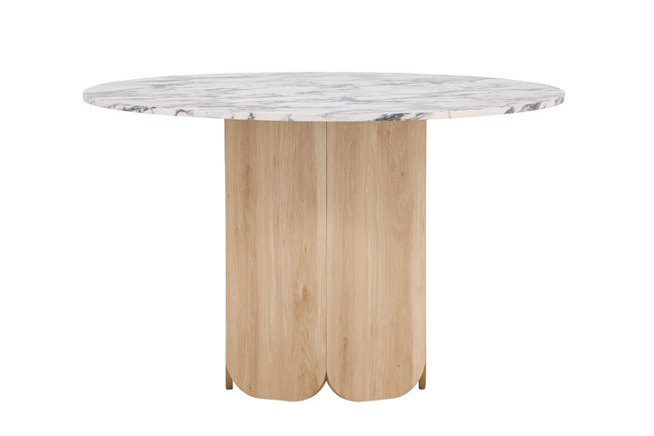 Venture Home Tekla Round Dining Table ø120x75 cm - MDF with Nature 3D Paper /  Calacattalook