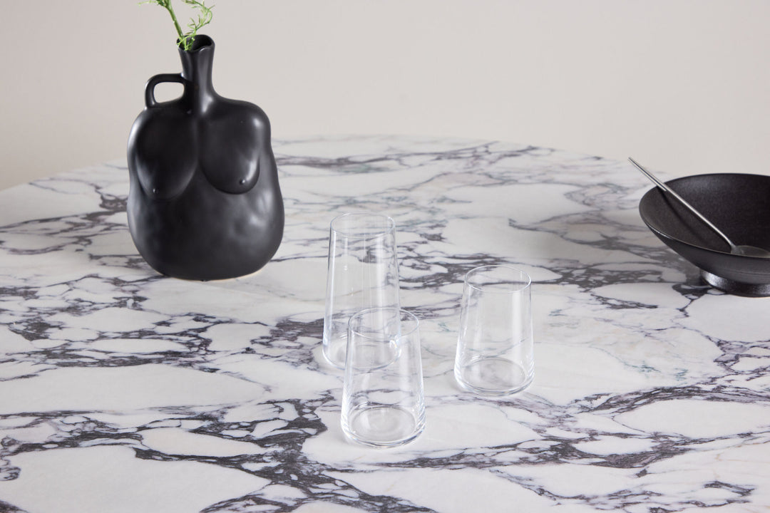 Venture Home Tekla Round Dining Table ø120x75 cm - MDF with Nature 3D Paper /  Calacattalook