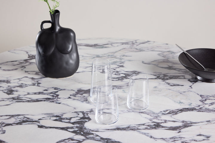 Venture Home Tekla Round Dining Table ø120x75 cm - MDF with Nature 3D Paper /  Calacattalook