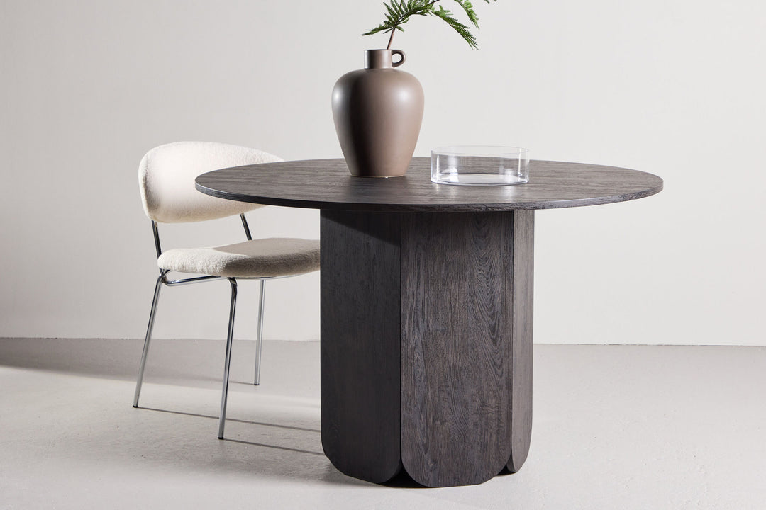 Venture Home Tekla Round Dining Table ø120x75 cm - MDF with Black 3D Paper