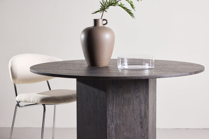 Venture Home Tekla Round Dining Table ø120x75 cm - MDF with Black 3D Paper