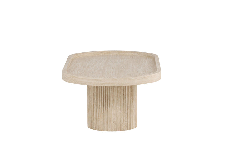 Venture Home Krille Sofa Table 120x60x35 cm - MDF with 3D Paper / Travertinelook