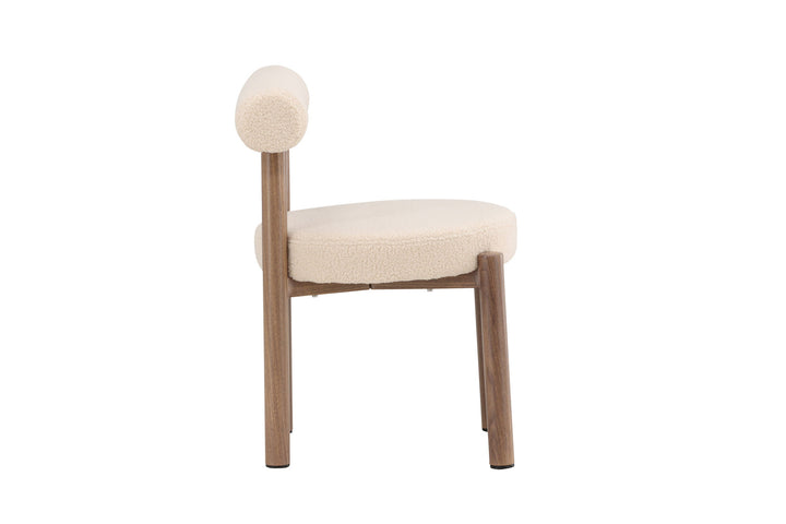 Venture Home Tillo Dining Chair 2-Pack - Steel with Woodlook 3D Paper / White Boucle
