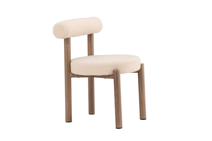 Venture Home Tillo Dining Chair 2-Pack - Steel with Woodlook 3D Paper / White Boucle