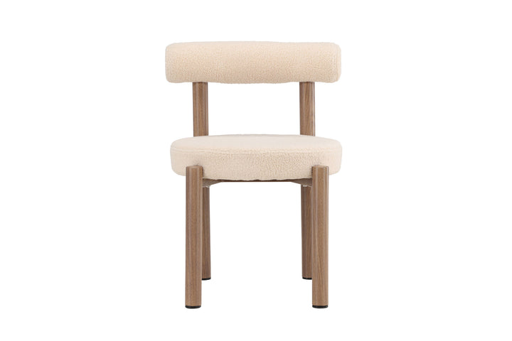 Venture Home Tillo Dining Chair 2-Pack - Steel with Woodlook 3D Paper / White Boucle