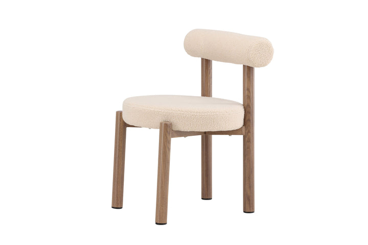 Venture Home Tillo Dining Chair 2-Pack - Steel with Woodlook 3D Paper / White Boucle