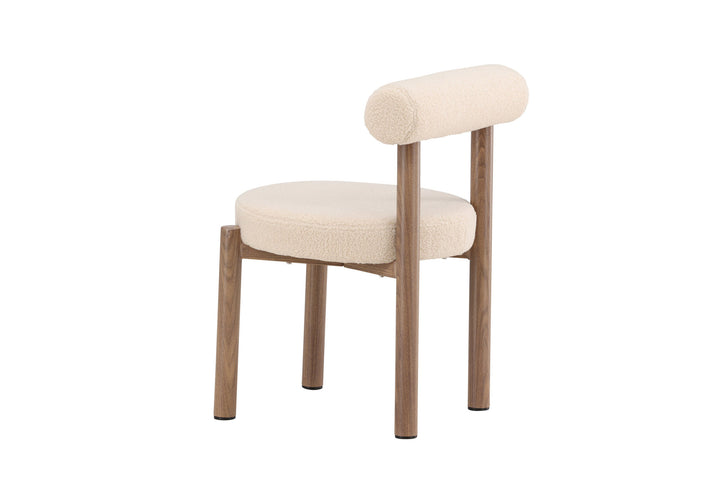 Venture Home Tillo Dining Chair 2-Pack - Steel with Woodlook 3D Paper / White Boucle